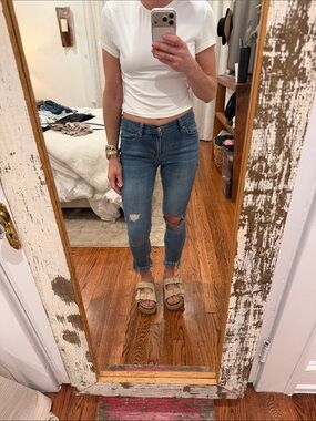 Distressed Free People Skinny Jeans